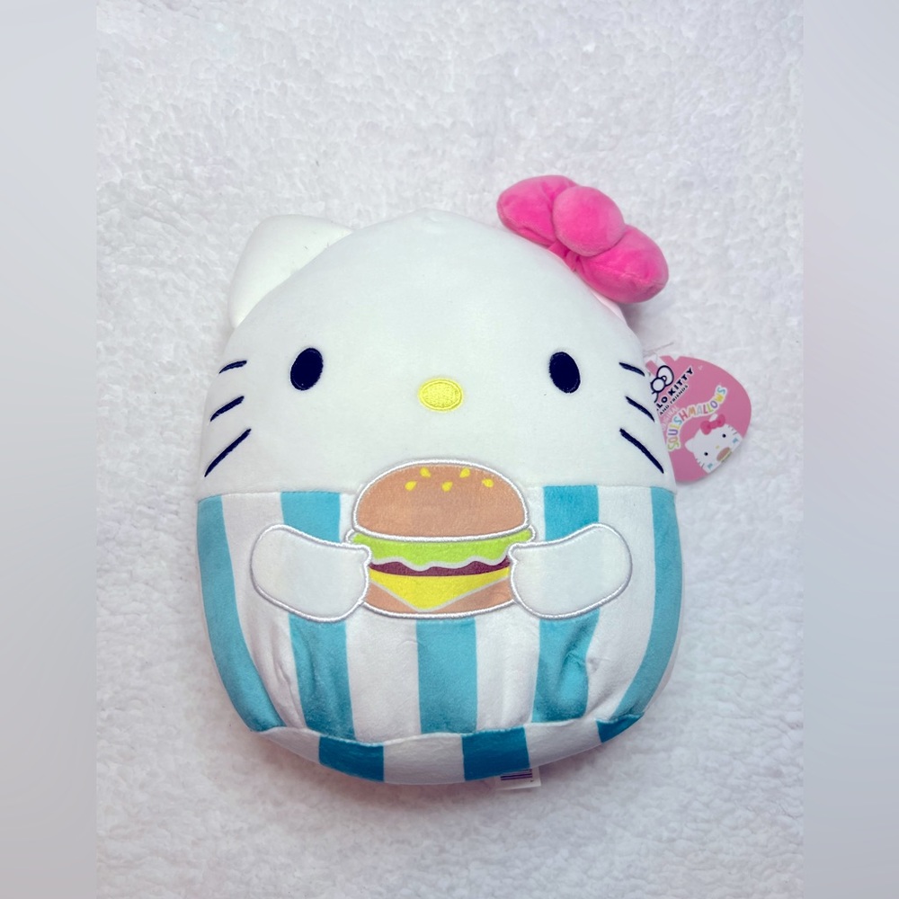 hamburger hello kitty squishmallow